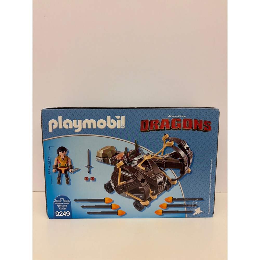 Playmobil Dragons 9249 Eret with Four Shot Ballista 55pc Set New Sealed - Picture 2 of 6